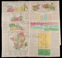 Approx. 45 double-page plates from the American edition of Lavoisne's A Complete Genealogical, Historical, Chronological, and Geographical Atlas, 5 of them with maps