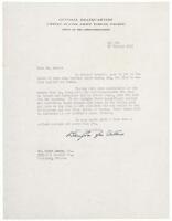 Typed Letter Signed by Douglas MacArthur, offering condolences to the father of a soldier killed on the Philippines, plus 12 letters from the soldier, Lt . Ralph Amato, Jr., to his sister
