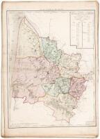 Approx 60 hand-colored copper-engraved maps from the Atlas National de France