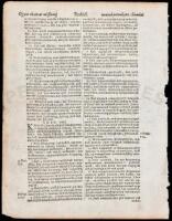 Single Leaf from John Eliot's Indian Bible