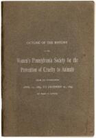 Outline of the History of the Women&rsquo;s Pennsylvania Society for the Prevention of Cruelty to Animals