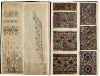 Working files of a lace business, including drawings and samples
