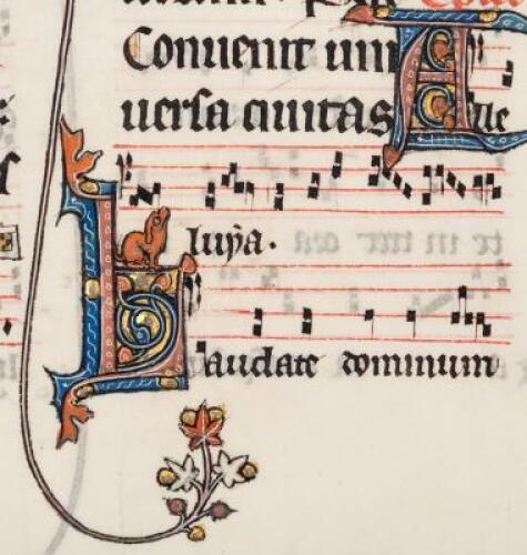 Illuminated Manuscript Leaf, with Elaborately Decorated Initials, Likely from the Beauvais Missal