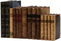 Collection of miscellaneous leather bound books