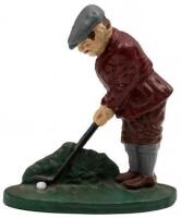 Cast iron golfer door stop