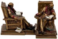 Pair of bookends from K & O Co. - man falling asleep while reading