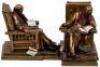 Pair of bookends from K & O Co. - man falling asleep while reading - 2