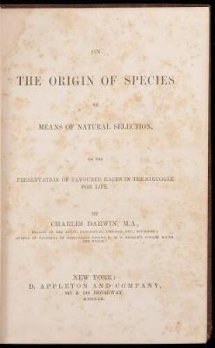 On the Origin of Species by Means of Natural Selection, Or the Preservation of Favoured Races in the Struggle for Life