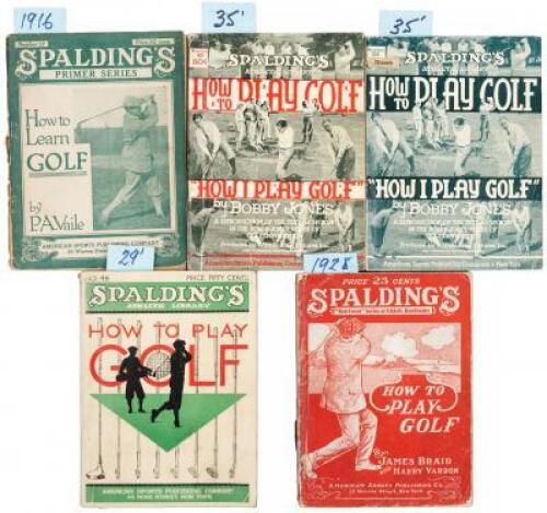 Five golf instructional booklets from Spalding