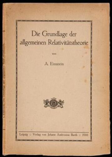 Die Grundlage der allgemeinen Relativit&auml;tstheorie