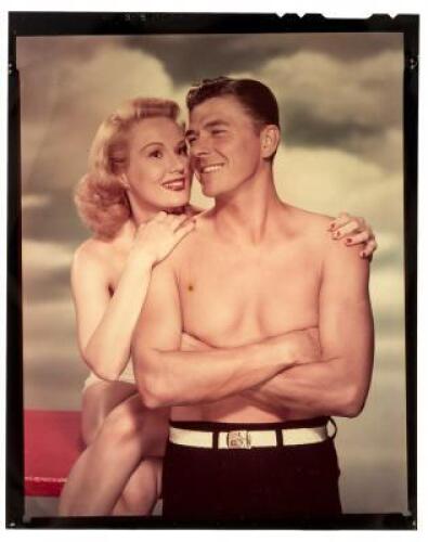 Large archive of transparencies, slides, and negatives of movies stars, including many "Cheesecake" and "Beefcake" images