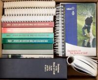 16 volumes of USGA rules of golf books from the 1980s-1990s