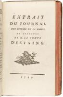 Essais Politiques sur l'État Actuel de quelques Puissances par M. R. C. B. [bound with] Extrait du Journal d'un Officier de la Marine de l'Escadre de M. Le Comte D'Estaing