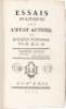 Essais Politiques sur l'État Actuel de quelques Puissances par M. R. C. B. [bound with] Extrait du Journal d'un Officier de la Marine de l'Escadre de M. Le Comte D'Estaing - 2