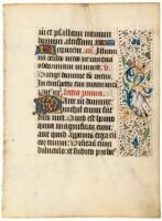 Illuminated Manuscript Leaf from a Benedictine Book of Hours