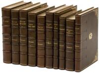 Ten volumes by Robert Louis Stevenson, finely bound