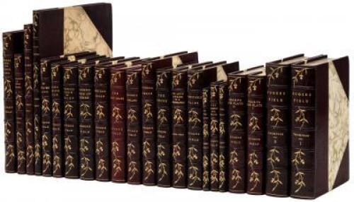 Twenty works by or about Eugene Field, uniformly bound in three-quarter brown morocco