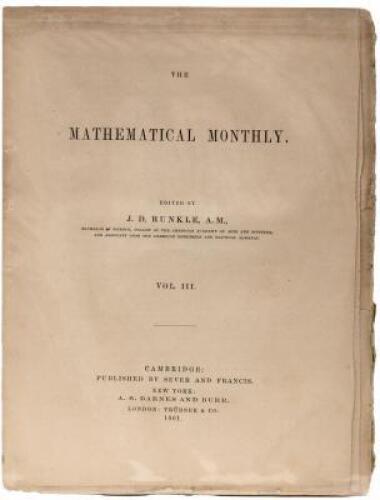 American Mathematics Journal ends with Civil War