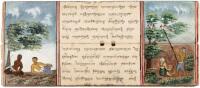 Manuscript in Cambodian script, on mulberry paper in concertina format, with 38 miniature paintings in colors
