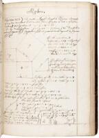 17th century English manuscript on "Algebra" on fine, thick paper