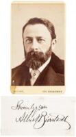 Carte de Visite of the Dean of 19th Century Landscape Painters, with clipped signature