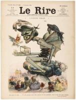 Issue of Le Rire, Journal Humoristique with fine color caricature of Wilbur Wright