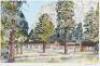 Yosemite Lodge - Two watercolor conceptual architectural renderings - 2