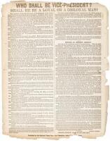 Three campaign broadsides published by the National Union Executive Committee for the 1864 Presidential election