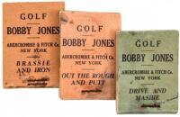 Golf Bobby Jones - Drive and Mashie, Brassie and Iron, and Out the Rough and Putt, 11A-11C - three flicker books of golf instruction by Bobby Jones