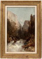 Original oil painting of the Merced River, Yosemite, by Thomas Hill