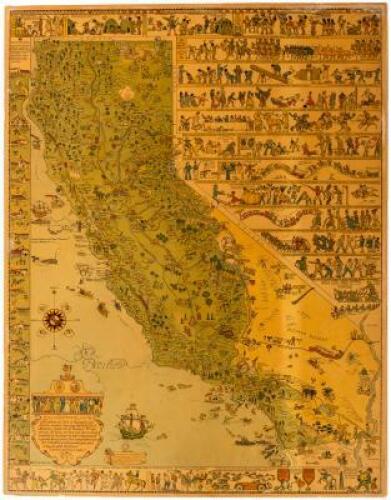 California. This whimsical Carte of Topographic and Historic intention, depicting that fabled Isle of Montalvo's dream-the El Dorado of '49-the glorious California we know and love...