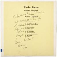 Rare recording of twelve Dickinson poems set to Copland music