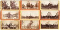 Twenty-two Stereo Views by C.E. Watkins of Yosemite Valley and Big Trees