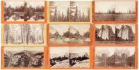 Nine stereo views by C.E. Watkins of Yosemite