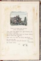 Unterwegs [On the Road] - with a typed poem and original watercolor sketch by Hesse