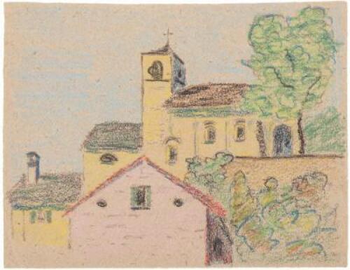Original pastel sketch by Herman Hesse