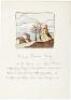 Autograph Letter, signed, with an original watercolor sketch
