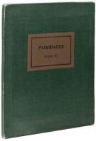 Pairidaeza. A Celebration in Lithography & Poetry For the Garden at Levens Hall, Westmorland, By Ian Gardner & Jonathan Williams
