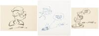 - WITHDRAWN - Three original ink drawings of Popeye and the Jeep, signed by the artist Elsie Segar