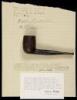 Tobacco pipe, owned and smoked by William Faulkner