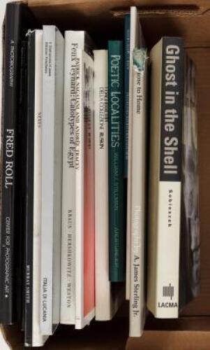 Shelf of books on Photography, including Francesco Radino, Ruskin et al.