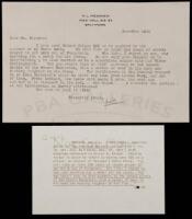 Typed Letter Signed by H.L. Mencken, to a Mr. Bloede