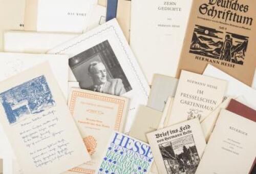 Large collection of pamphlets, offprints, and other ephemeral items by, about or otherwise pertaining to Hermann Hesse