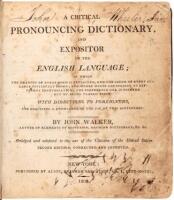 A Critical Pronouncing Dictionary, and Expositor of the English Language