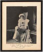 Portrait photograph of Kate Douglas Wiggin, inscribed to Mabel Craft Deering