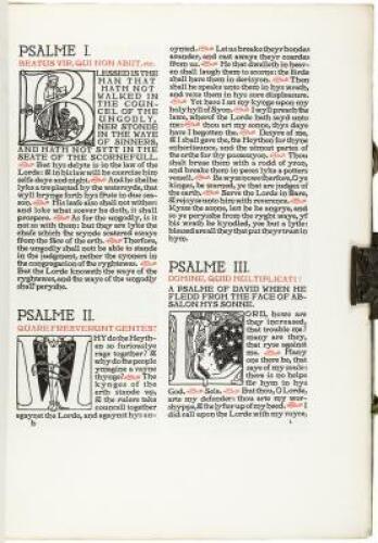 The Psalter or Psalms of David From the Bible of Archbishop Cranmer