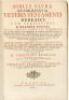 Biblia Sacra Quadrilinguia Veteris Testamenti Hebraici cum versionibus e regione positis, utpote versione Graeca LXX interpretum..., item versione Latina Sebastiani Schmidii noviter revisa..., et Germanica B. Lutheri...; adiectis textui Hebraeo notis Maso
