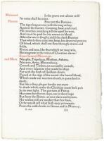 Proof pages from the Kelmscott Press edition of The Poetical Works of Percy Bysshe Shelley