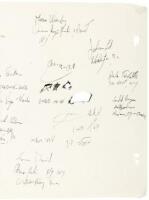 Leaves from the Ramat Aviv Hotel Guest Book, 1951-1956, containing numerous signatures and autograph comments of guests