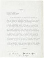 A Medal for Benny. Release Dialogue Script. With a Typed Letter, signed, from Steinbeck to Wagner regarding the joint copyright and division of any proceeds